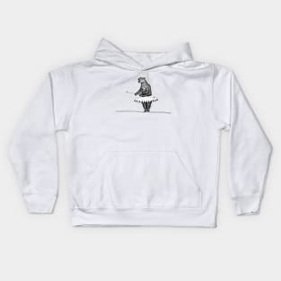 Bear on a tightrope Kids Hoodie